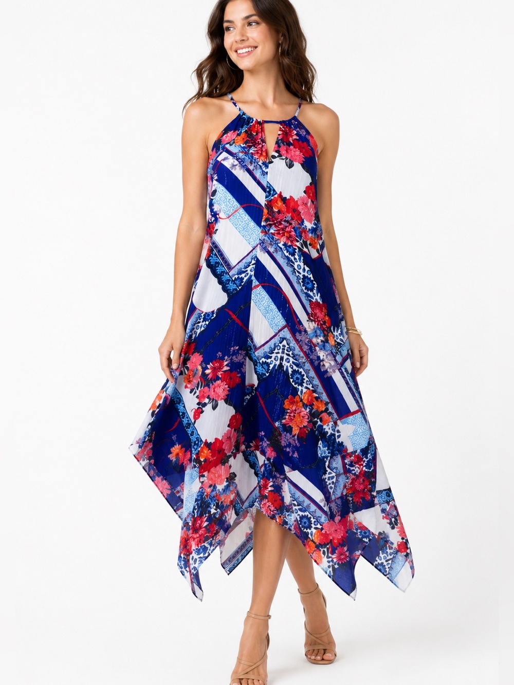INC Floral Handkerchief Dress